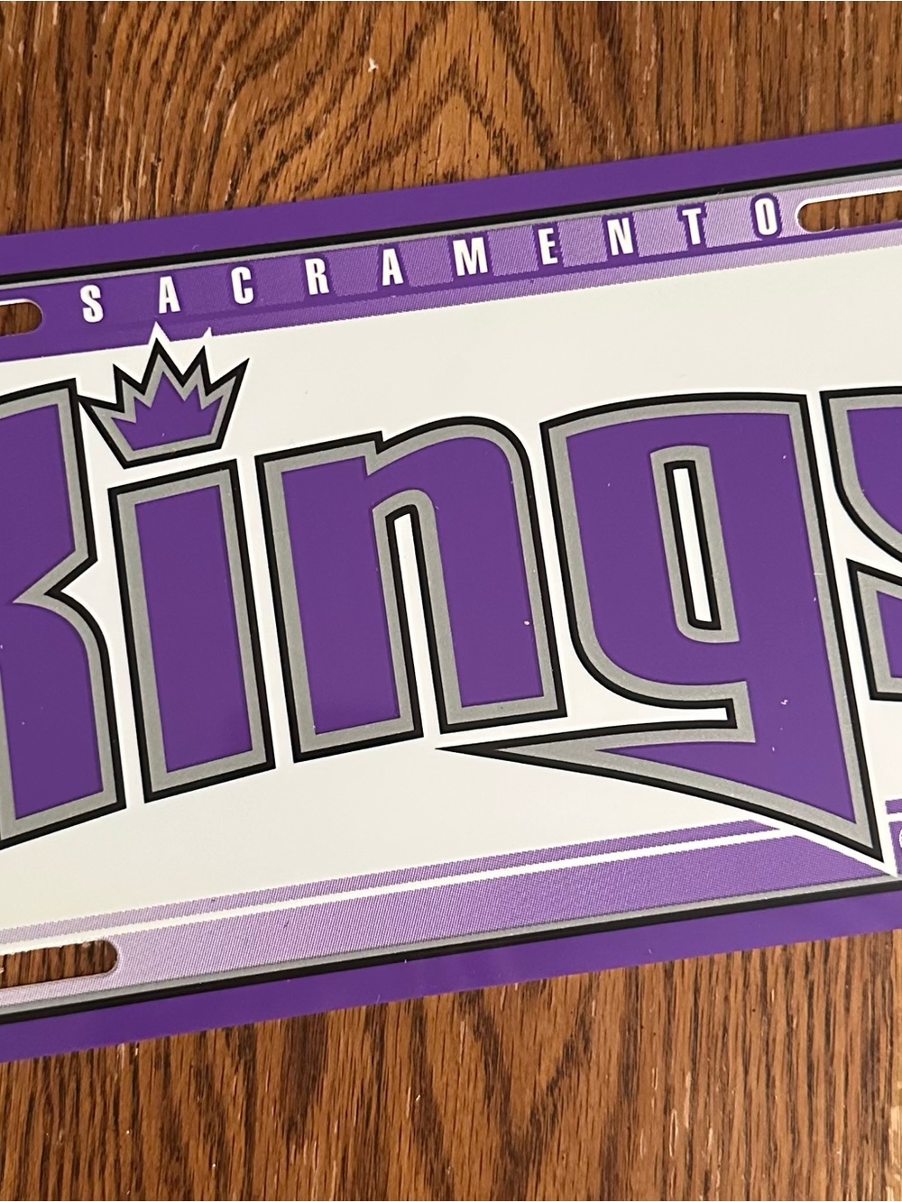 Vintage Sacramento Kings Novelty License Plate NOS WinCraft Retro NBA 1994-2016